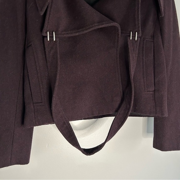 Tibi Peacoat Hendrick Jacket in Plum Wool Blend - Picture 4 of 7